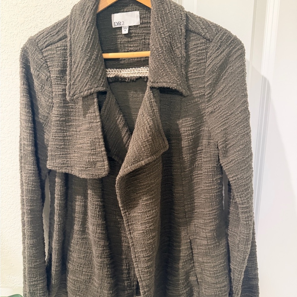 DR2 Olive Textured Knit Cardigan
